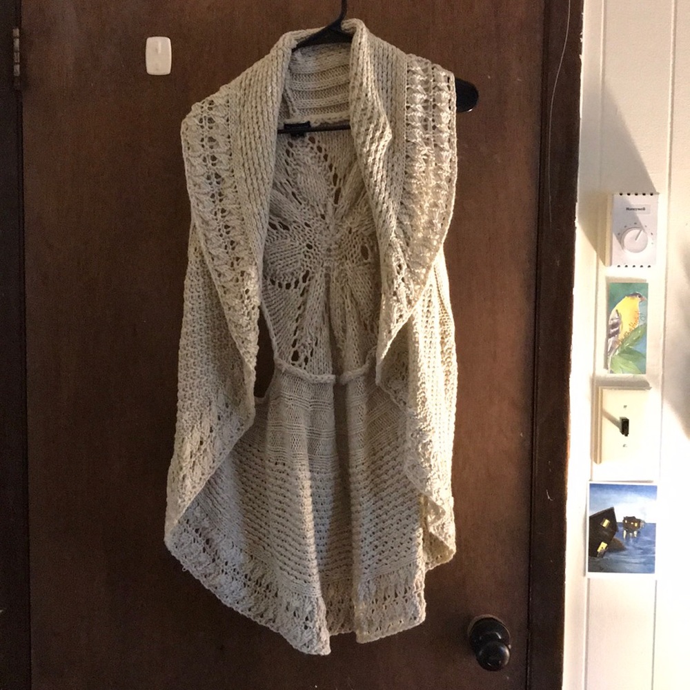 Tan sweater vest